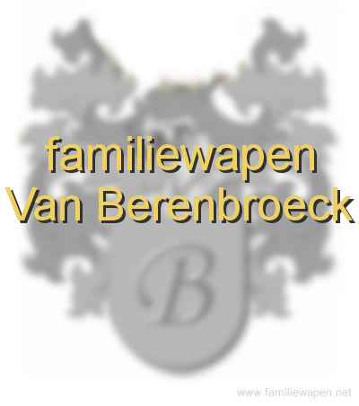 familiewapen Van Berenbroeck