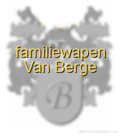 familiewapen Van Berge