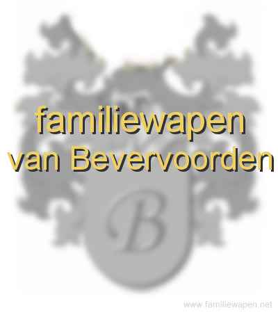 familiewapen van Bevervoorden