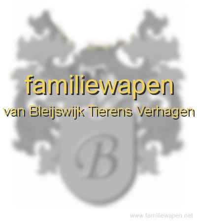 familiewapen van Bleijswijk Tierens Verhagen