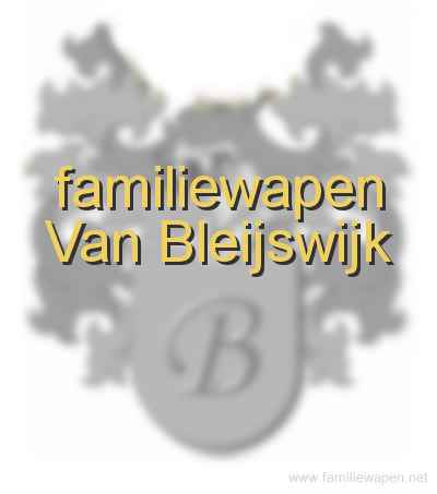 familiewapen Van Bleijswijk