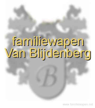 familiewapen Van Blijdenberg