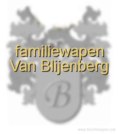 familiewapen Van Blijenberg