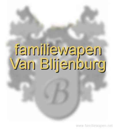 familiewapen Van Blijenburg