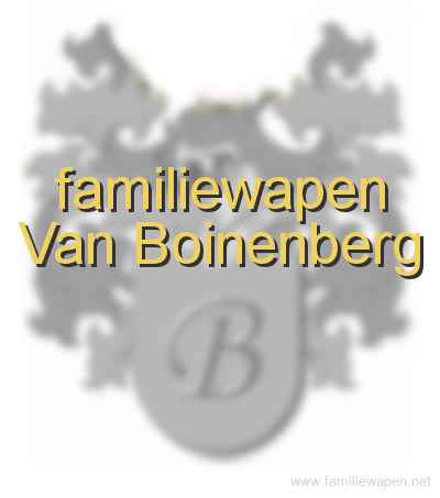 familiewapen Van Boinenberg