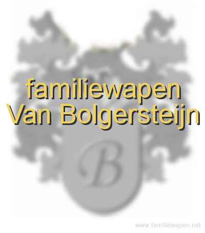 familiewapen Van Bolgersteijn