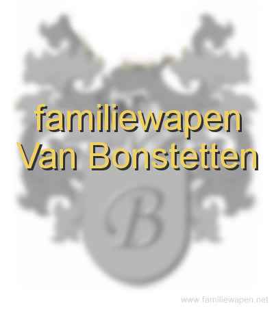 familiewapen Van Bonstetten