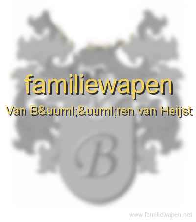 familiewapen Van Büüren van Heijst