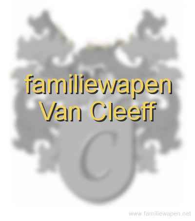 familiewapen Van Cleeff