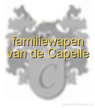 familiewapen Van de Capelle