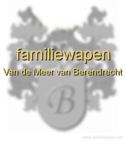 familiewapen Van de Meer van Berendrecht