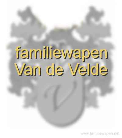 familiewapen Van de Velde