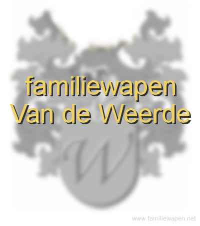 familiewapen Van de Weerde