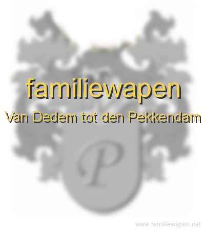 familiewapen Van Dedem tot den Pekkendam