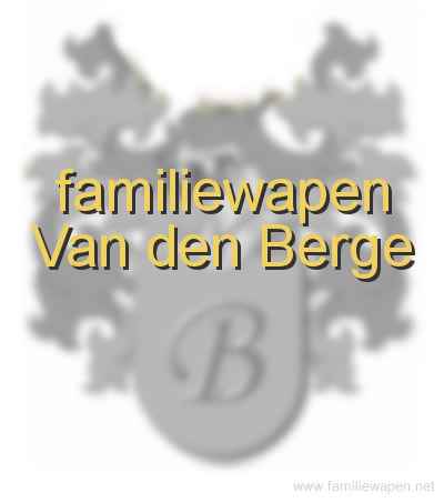 familiewapen Van den Berge