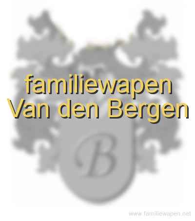 familiewapen Van den Bergen