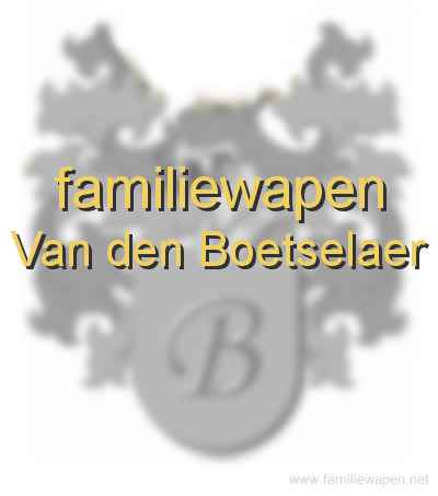 familiewapen Van den Boetselaer