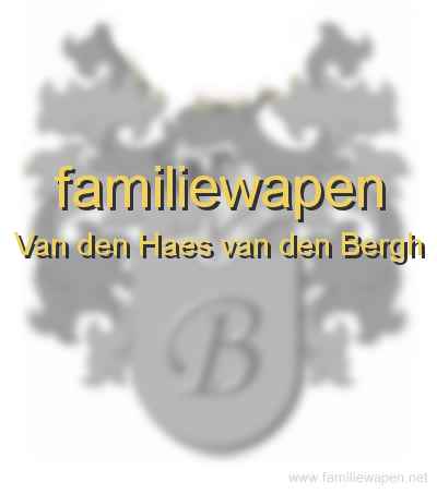 familiewapen Van den Haes van den Bergh