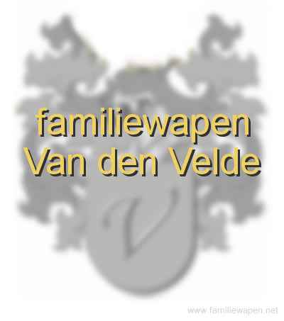 familiewapen Van den Velde