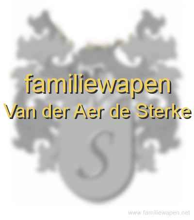 familiewapen Van der Aer de Sterke