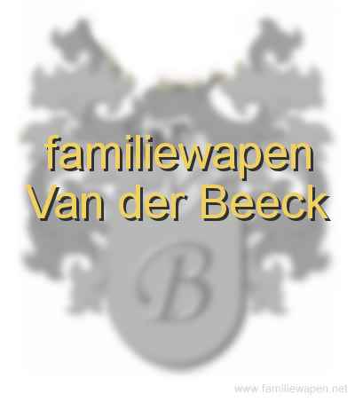 familiewapen Van der Beeck