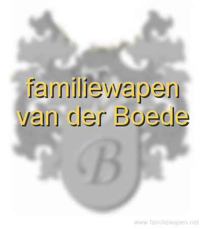 familiewapen van der Boede