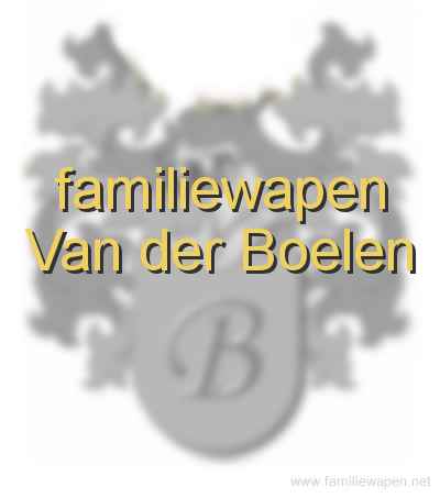 familiewapen Van der Boelen