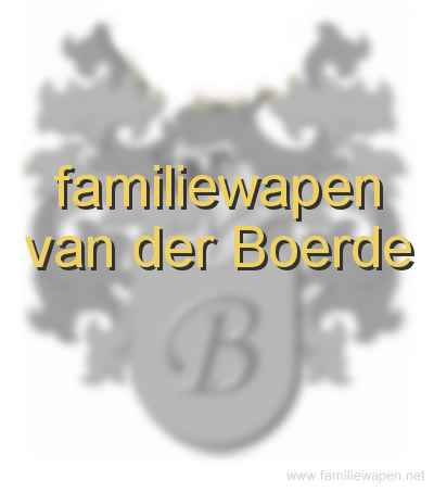 familiewapen van der Boerde