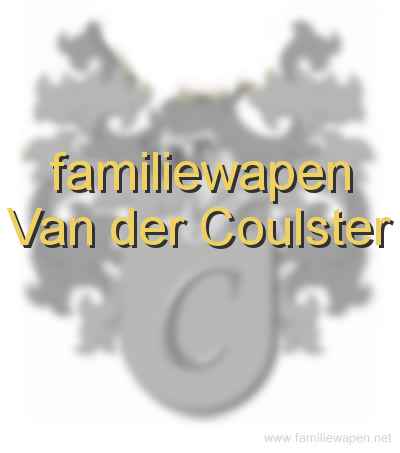 familiewapen Van der Coulster