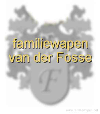 familiewapen Van der Fosse