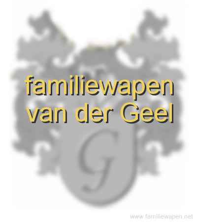 familiewapen van der Geel