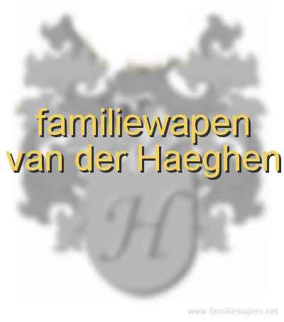 familiewapen van der Haeghen