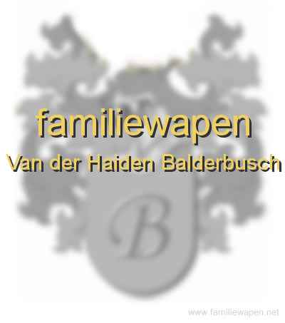 familiewapen Van der Haiden Balderbusch