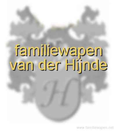 familiewapen van der Hijnde