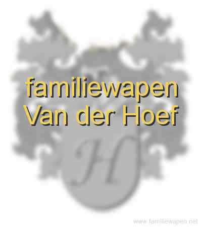 familiewapen Van der Hoef