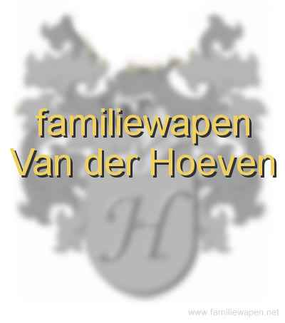 familiewapen Van der Hoeven