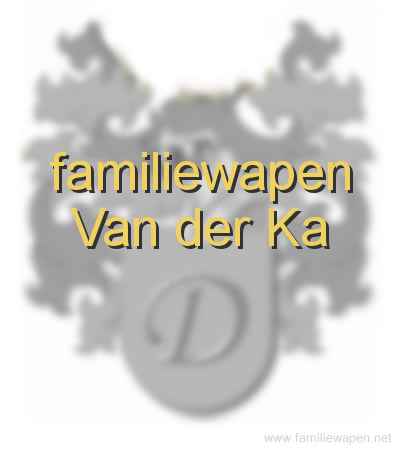 familiewapen Van der Ka