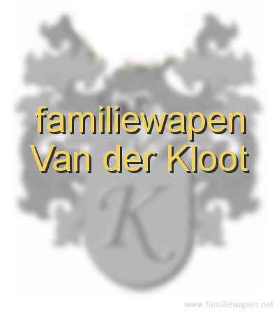 familiewapen Van der Kloot