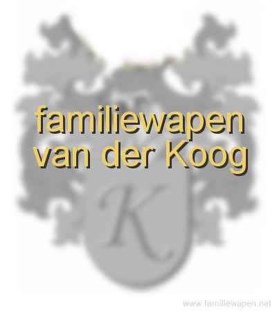 familiewapen van der Koog