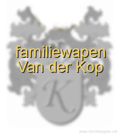 familiewapen Van der Kop