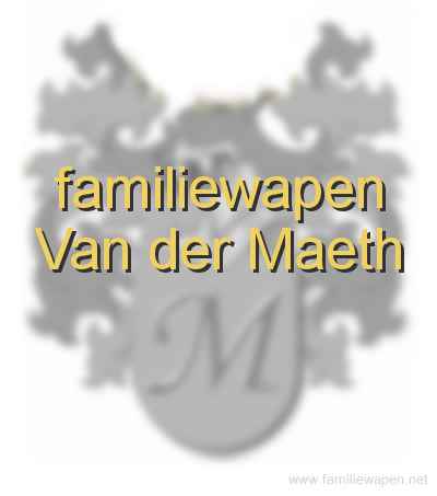 familiewapen Van der Maeth