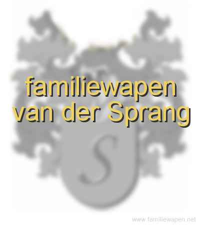 familiewapen van der Sprang