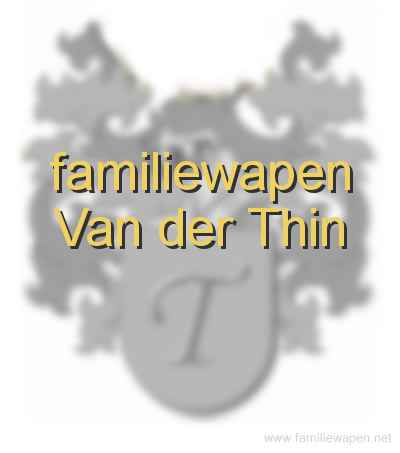 familiewapen Van der Thin