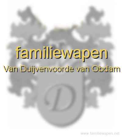 familiewapen Van Duijvenvoorde van Obdam