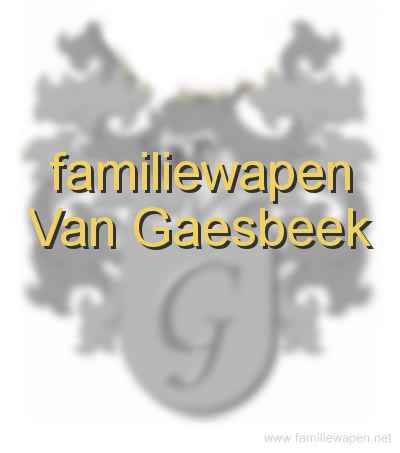 familiewapen Van Gaesbeek