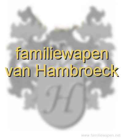 familiewapen van Hambroeck