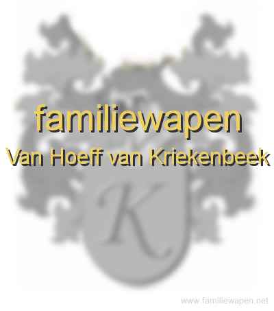 familiewapen Van Hoeff van Kriekenbeek