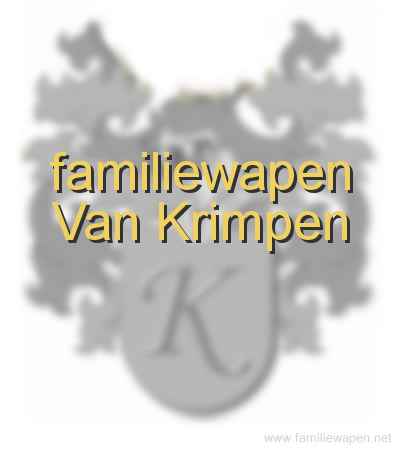 familiewapen Van Krimpen