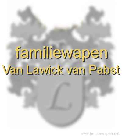 familiewapen Van Lawick van Pabst