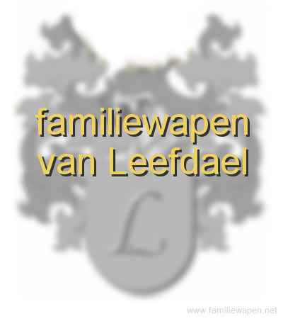 familiewapen Van Leefdael